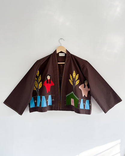 Hittin' Nostalgia Appliqué Shrug