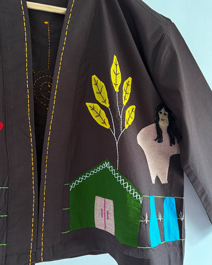 Hittin' Nostalgia Appliqué Shrug