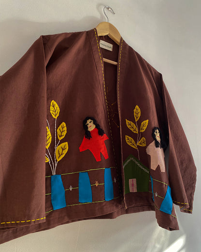 Hittin' Nostalgia Appliqué Shrug