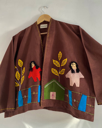 Hittin' Nostalgia Appliqué Shrug