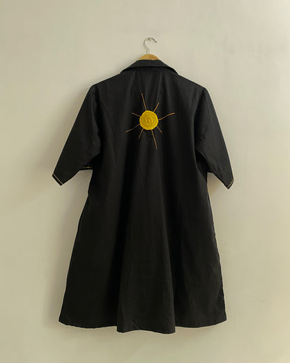 Hittin' Nostalgia Appliqué Shirt Dress