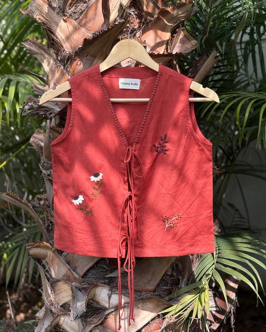 Terracotta Tie-Up Top