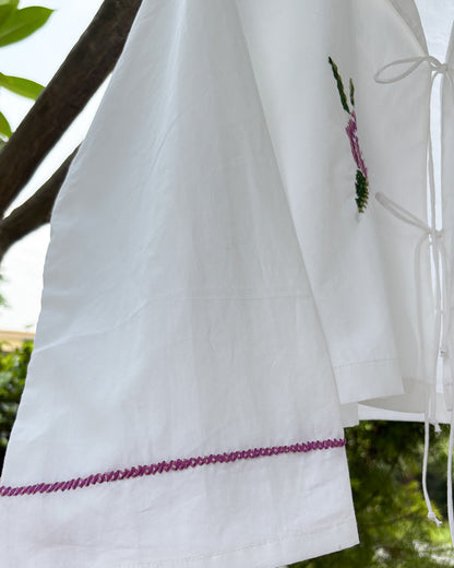 Rosette Pixels Tie-up Top