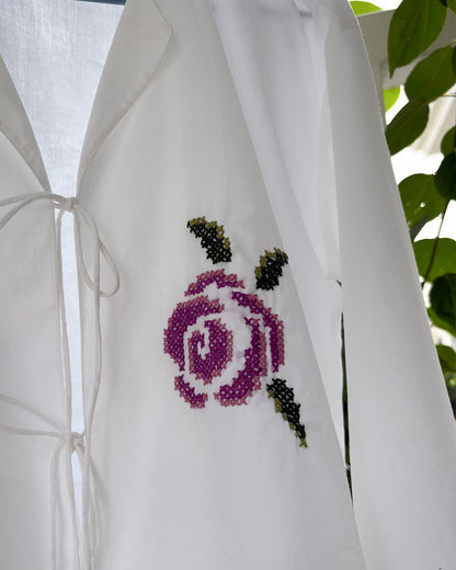 Rosette Pixels Tie-up Top