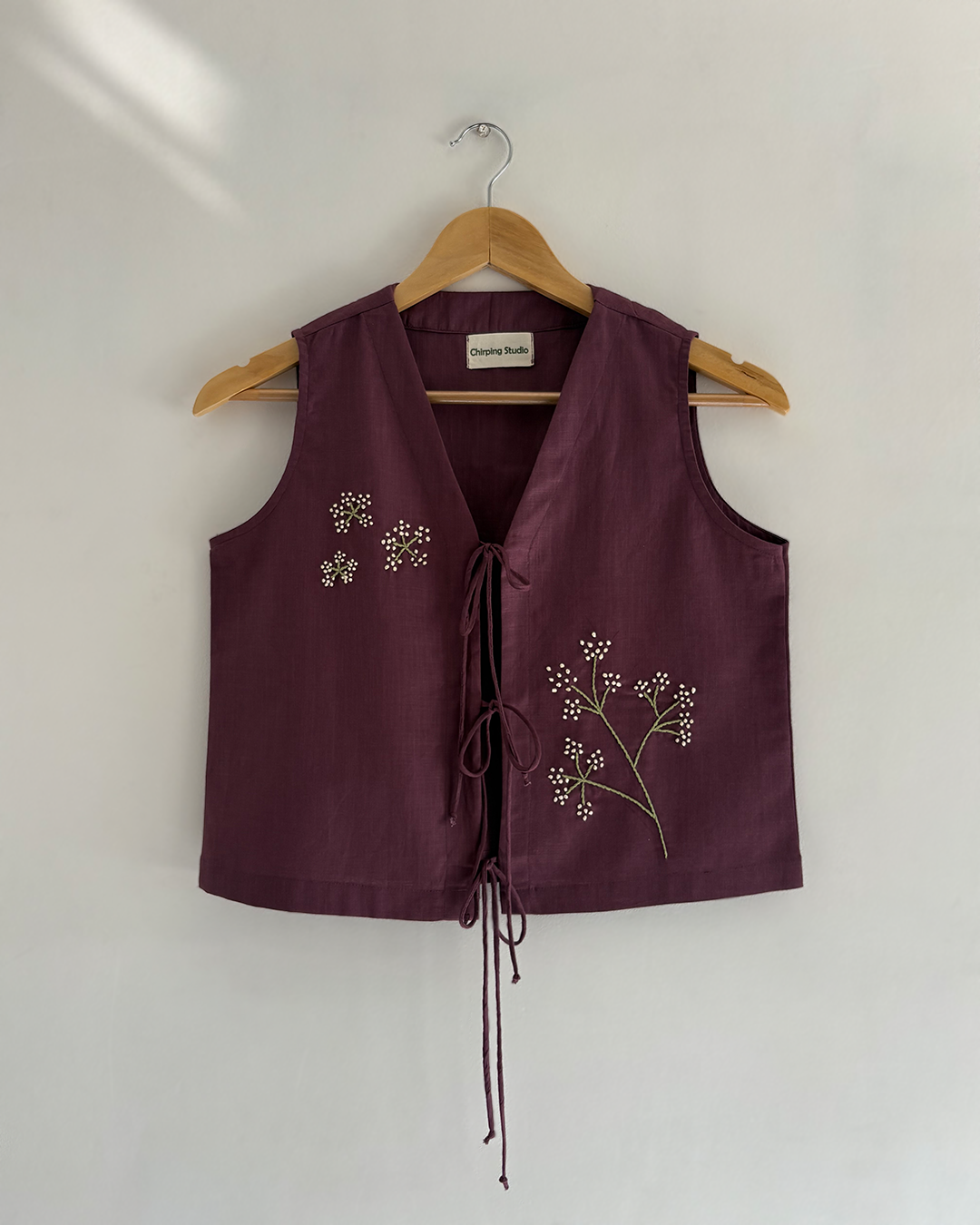 Plum Tie-Up Top