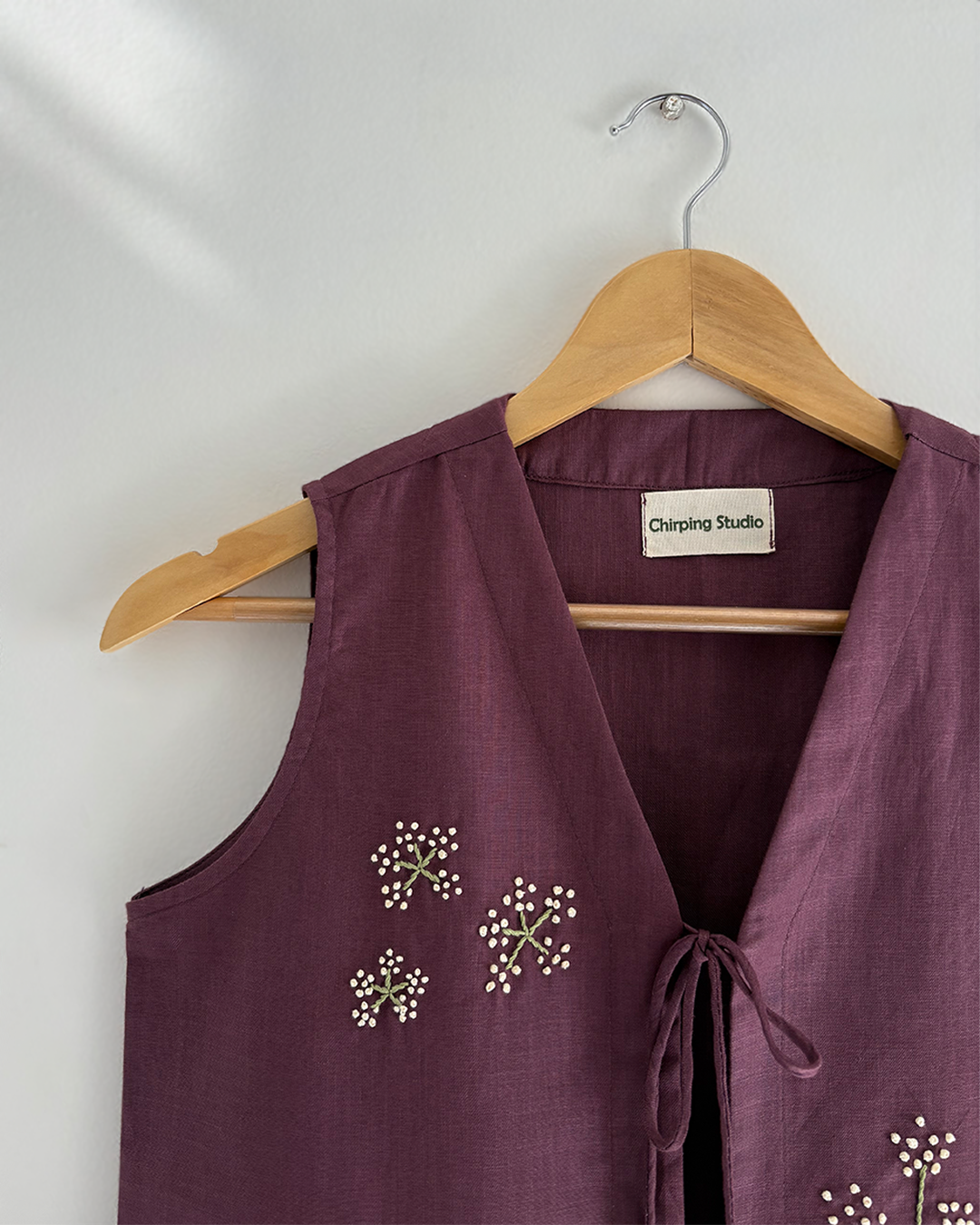 Plum Tie-Up Top