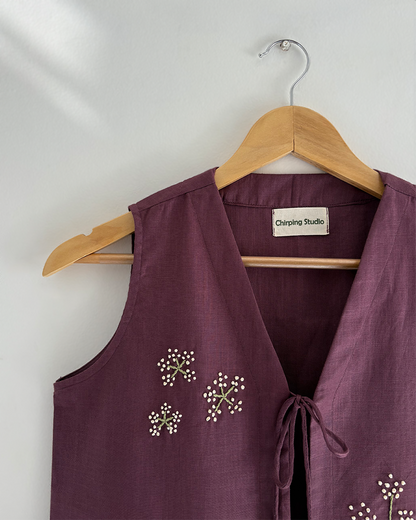 Plum Tie-Up Top