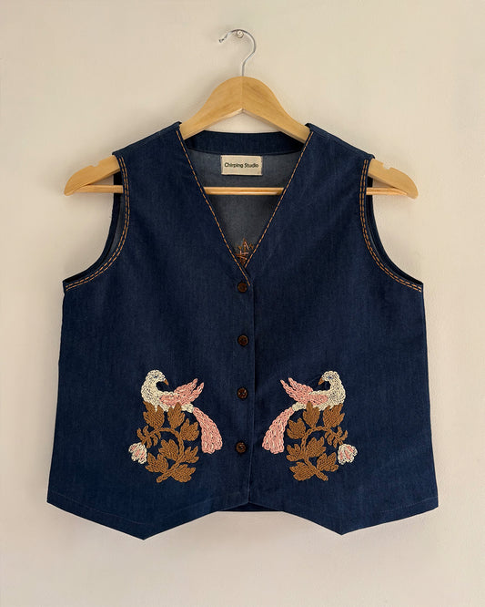 Twin Sparrow Denim Vest