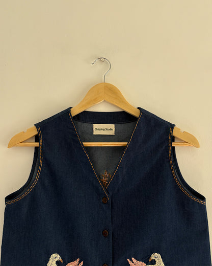 Twin Sparrow Denim Vest