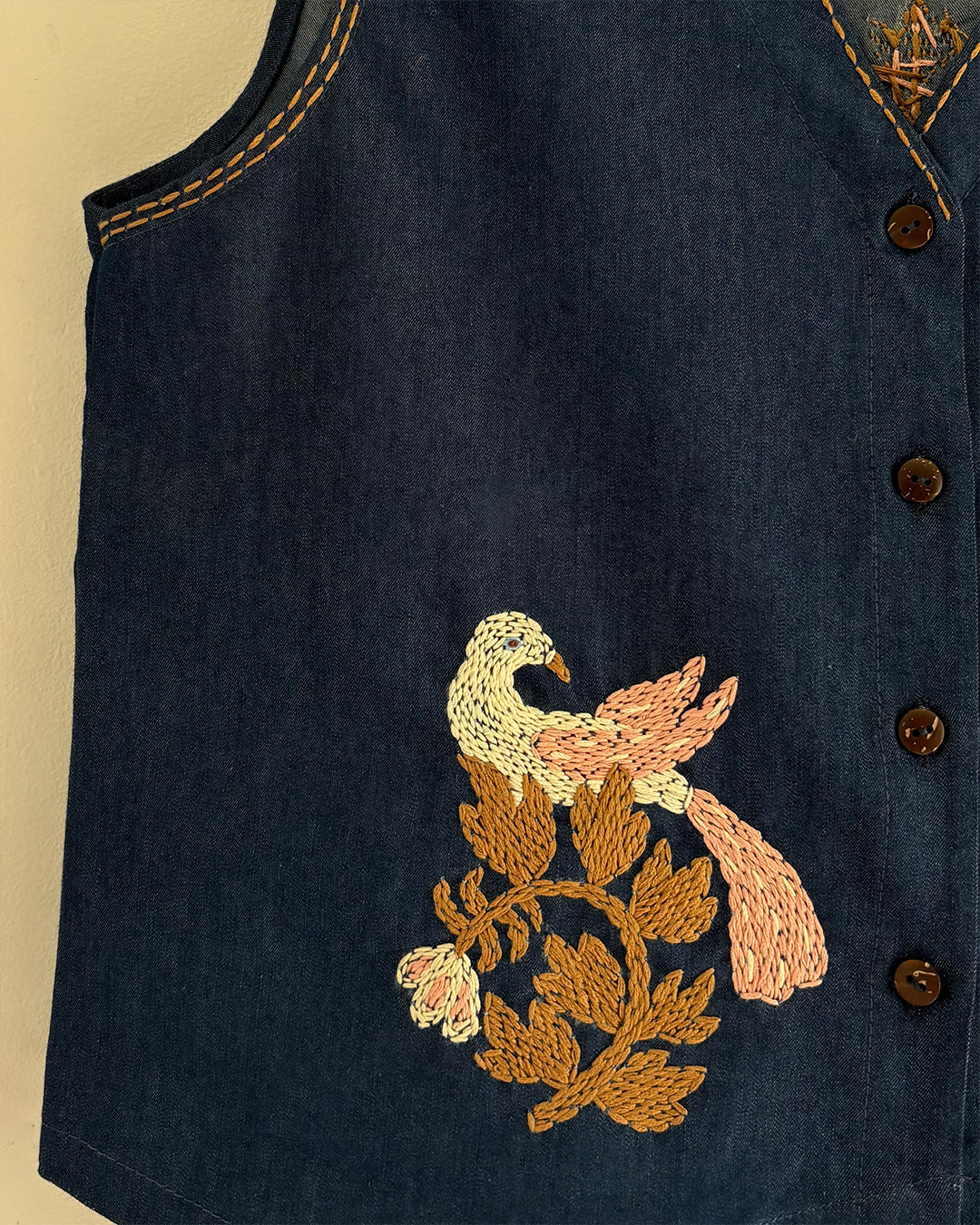 Twin Sparrow Denim Vest